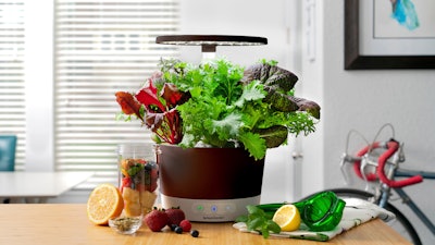 The Aerogarden Harvest 360 indoor growing system.