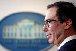 Treasury Secretary Steven Mnuchin during a briefing at the White House, April 2, 2020.
