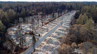 Homes leveled by the Camp Fire line in Paradise, Calif., Dec. 3, 2018.