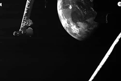 Earth as seen by the BepiColombo spacecraft, April 10, 2020.