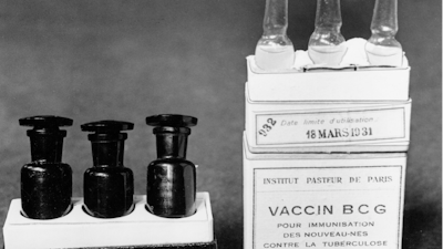 Samples of the BCG vaccine against tuberculosis in a laboratory at the Institute Pasteur in Paris, March 1931.