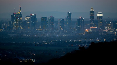 Banking district in Frankfurt, Germany, April 14, 2020.