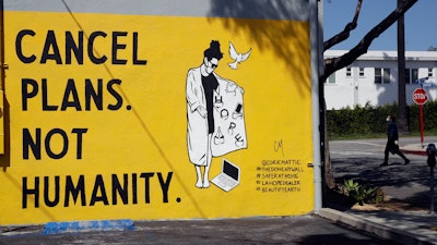 Mural in Los Angeles, April 14, 2020.
