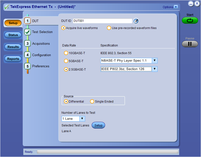 TekExpress screenshot