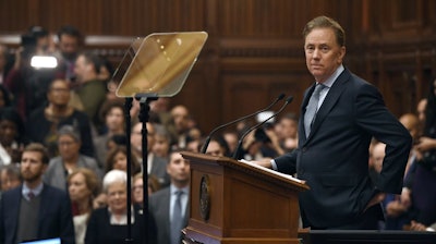 Connecticut Gov. Ned Lamont delivers the State of the State address at the State Capitol in Hartford, Feb. 5, 2020.