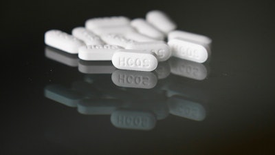 Hydroxychloroquine pills shown in Las Vegas, April 6, 2020