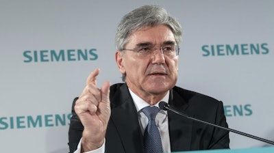 Siemens CEO Joe Kaeser during the company's annual shareholder's meeting in Munich, Feb. 5, 2020.