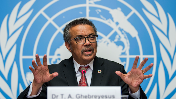 Tedros Adhanom Ghebreyesus, director general of the World Health Organization, at a press conference in Geneva, Switzerland, Feb. 7, 2018.