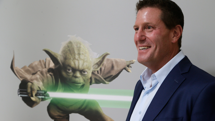 Disney chief strategy officer Kevin Mayer visits the company's 'accelerator' space in Glendale, Calif., July 13, 2015.