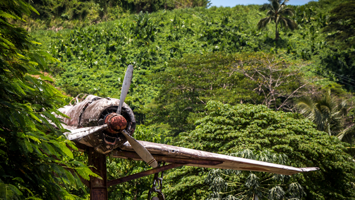World War II airplane monument, Bougainville, Papua New Guinea.