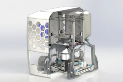 The 3D printer developed at TU Graz melts metal powder using high-performance LED light sources and then processes it into components in additive manufacturing.