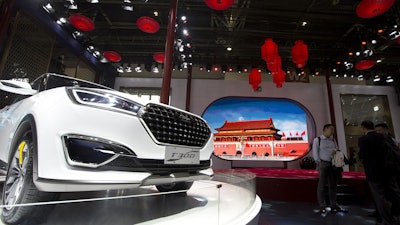 Zotye's T300 SUV displayed at Auto China 2016 in Beijing, April 25, 2016.