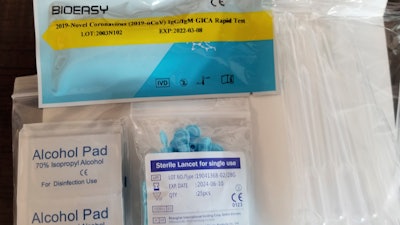 Unapproved COVID-19 tests that were seized at JFK Airport in New York, March 24, 2020.