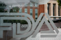 U.S. Food and Drug Administration building behind FDA logos.