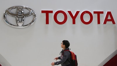 Toyota Motor Corp. logo in Tokyo, Jan. 15, 2020.