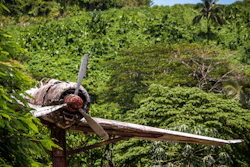 World War II airplane monument, Bougainville, Papua New Guinea.