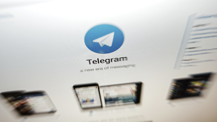 The website of the Telegram messaging app on a computer screen in Beijing, June 13, 2019.