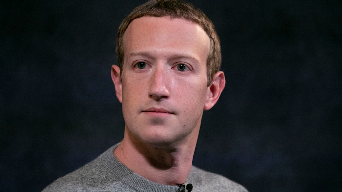 Facebook CEO Mark Zuckerberg speaks at the Paley Center in New York, Oct. 25, 2019.