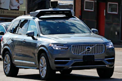 An Uber self-driving Volvo in Pittsburgh, March 17, 2017.