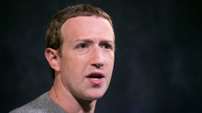 Facebook CEO Mark Zuckerberg speaks at the Paley Center in New York, Oct. 25, 2019.