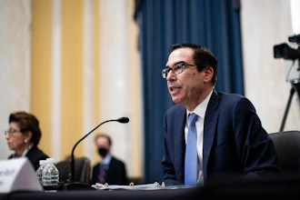 Treasury Secretary Steven Mnuchin during a Senate Small Business and Entrepreneurship hearing, June 10, 2020, on Capitol Hill.