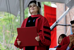 Mathematician Ingrid Daubechies is presented with an honorary Doctor of Science degree during Harvard University commencement exercises, May 30, 2019.