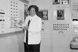 This 1977 photo made available by NASA shows engineer Mary W. Jackson at NASA's Langley Research Center in Hampton, Va. On Wednesday, June 24, 2020, NASA Administrator Jim Bridenstine announced the agency’s headquarters building in Washington, D.C., will be named after Jackson, the first African American female engineer at the space agency.