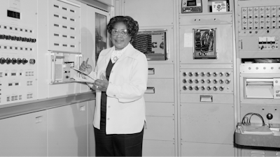 This 1977 photo made available by NASA shows engineer Mary W. Jackson at NASA's Langley Research Center in Hampton, Va. On Wednesday, June 24, 2020, NASA Administrator Jim Bridenstine announced the agency’s headquarters building in Washington, D.C., will be named after Jackson, the first African American female engineer at the space agency.