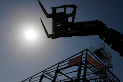 In this March 19, 2020 file photo, a deserted construction site is pictured in Dardilly, near Lyon, central France. The virus crisis has triggered the worst global recession in nearly a century -- and the pain is not over yet even if there is no second wave of infections, an international economic report warned Wednesday.