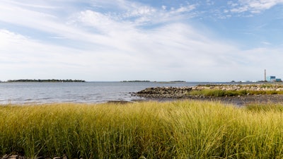 Long Island Sound at low tide.