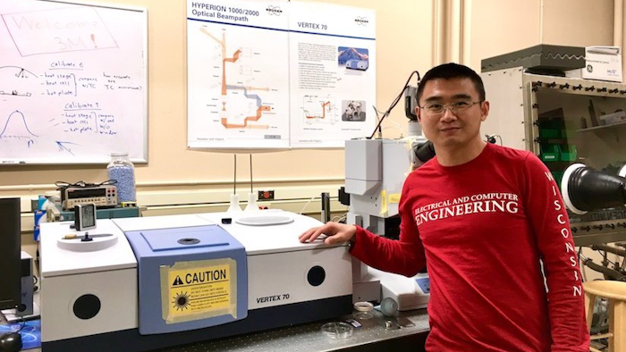 Computational tools developed by Yuzhe Xiao calculated the thermal radiation given off from objects composed of multiple materials.