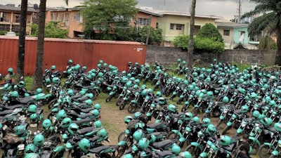 Gokada motorcycles in Lagos, Nigeria.