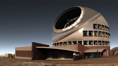 Undated file illustration of the proposed giant telescope on Mauna Kea on Hawaii's Big Island.