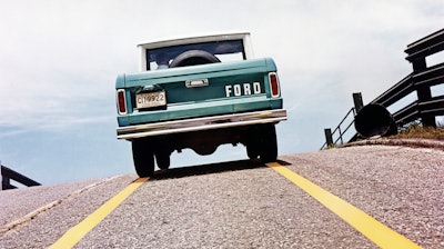 This photo provided by Ford Motor Co. shows a 1967 Ford Bronco T67-515. Ford is reviving the Bronco SUV brand in an effort to cash in on the rugged U.S. off-road vehicle market now owned by Jeep. Ford believes the Bronco name will evoke good memories from its off-road heritage during a three-decade run that ended in 1996.