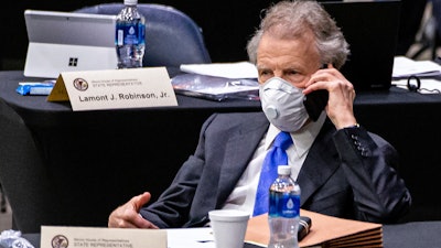 Illinois House Speaker Michael Madigan, D-Chicago, during an extended session at the Bank of Springfield Center, Springfield, Ill., May 23, 2020.