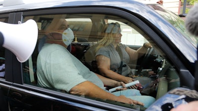 Ohio House Speaker Larry Householder leaves the federal courthouse in Columbus, July 21, 2020.