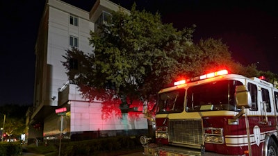 A firetruck outside the Chinese Consulate in Houston, July 22, 2020.