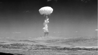 A nuclear test detonation in Yucca Flat, Nev., April 22, 1952.