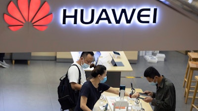 Huawei store in Beijing, July 15, 2020.