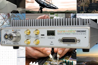 The Signal Hound SM200C spectrum analyzer.
