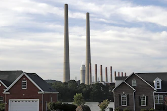 Smokestacks at the Kingston Fossil Plant, Kingston, Tenn., Aug. 7, 2019.