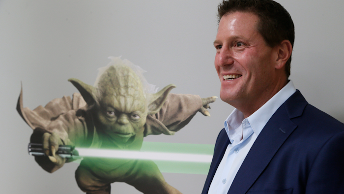 Disney chief strategy officer Kevin Mayer visits the company's 'accelerator' space in Glendale, Calif., July 13, 2015.