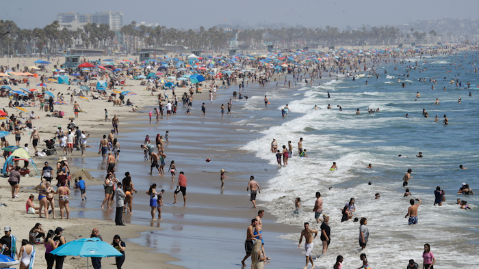 Beach in Santa Monica, Calif., July 12, 2020.