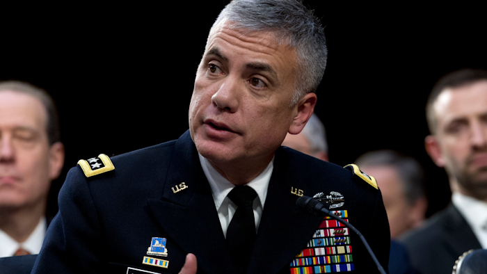 National Security Agency Director Gen. Paul Nakasone testifies before the Senate Intelligence Committee on Capitol Hill, Jan. 29, 2019.