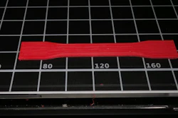 Tensile object created using 3D injection printing.