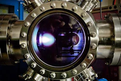 The chamber used for the pulsed-laser deposition process.