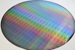 A wafer filled with memristors.