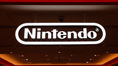 Nintendo sign at the company's official store in Tokyo, Jan. 23, 2020.