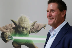 Disney chief strategy officer Kevin Mayer visits the company's 'accelerator' space in Glendale, Calif., July 13, 2015.