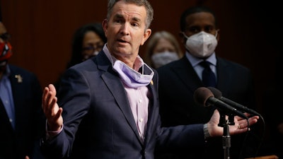 Virginia Gov. Ralph Northam speaks during a news conference in Richmond, June 4, 2020.